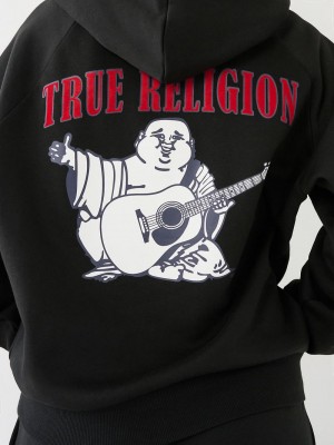 True Religion Buddha Relaxed Hoodie Damen Schwarz | 96231LADB