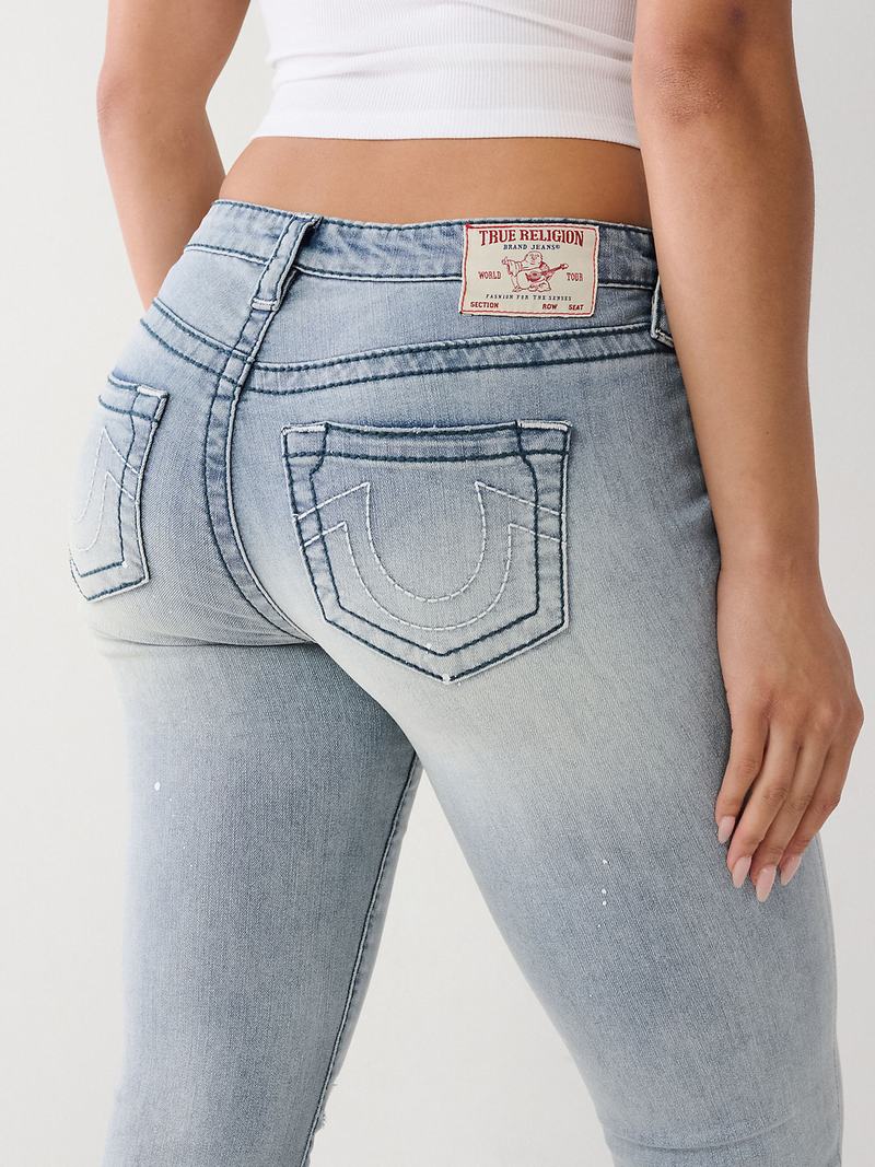 True Religion Becca Big T Stitch Bootcut Jeans Damen Aquarius | 91486YSVX