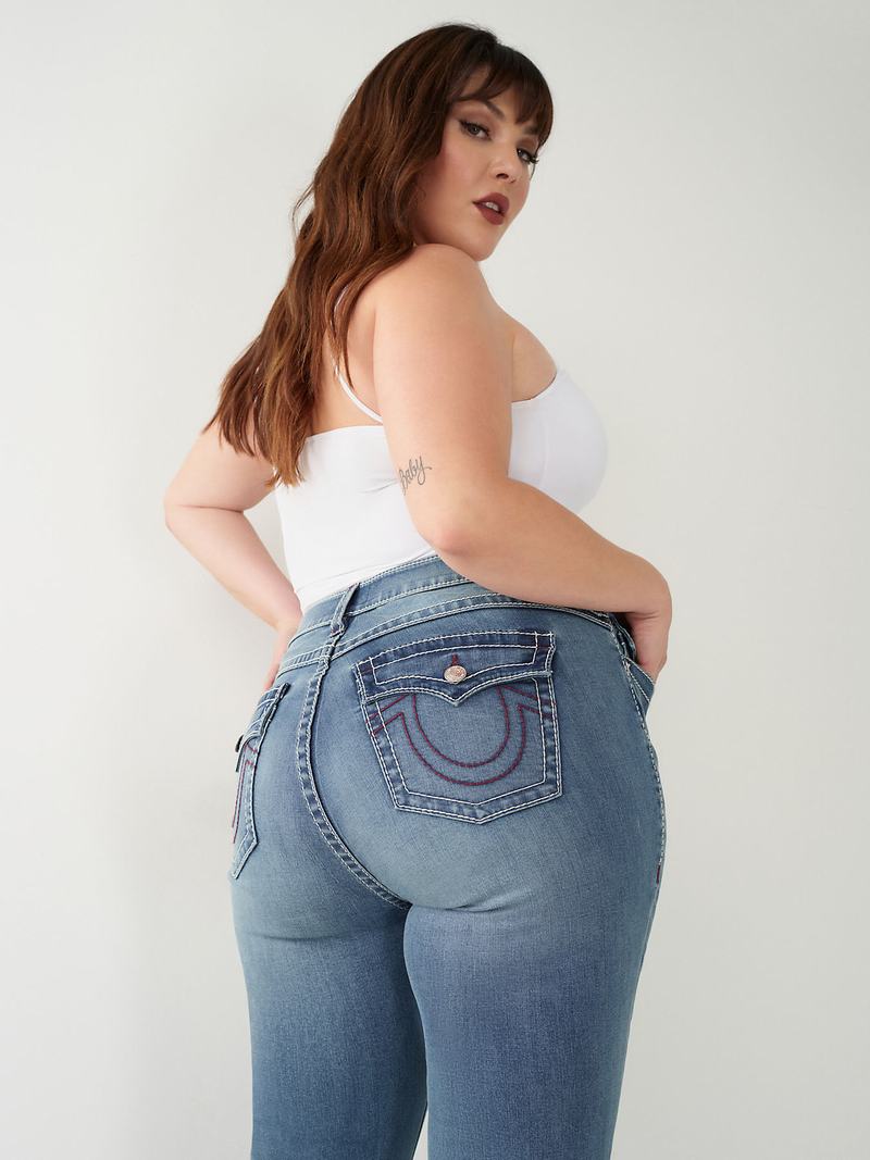 True Religion Plus Becca Stitch Bootcut Big T Jeans Damen Waschen | 72069RZBO