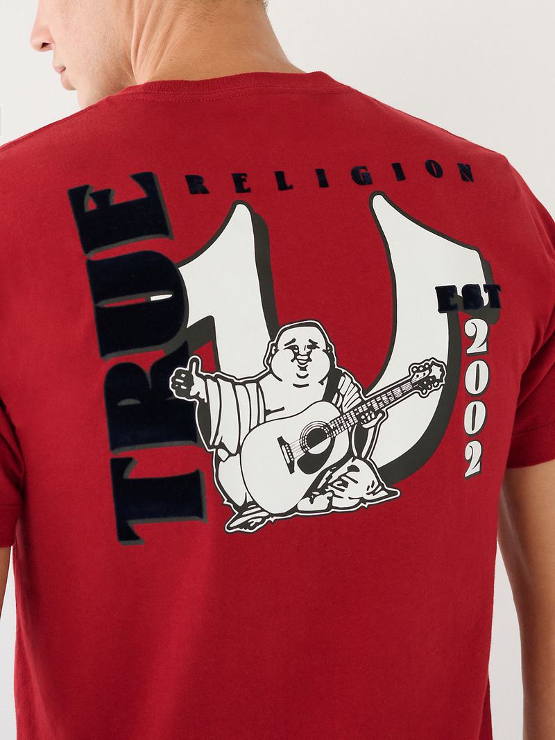True Religion Buddha Logo T-Shirts Herren Rot | 70854MXOA