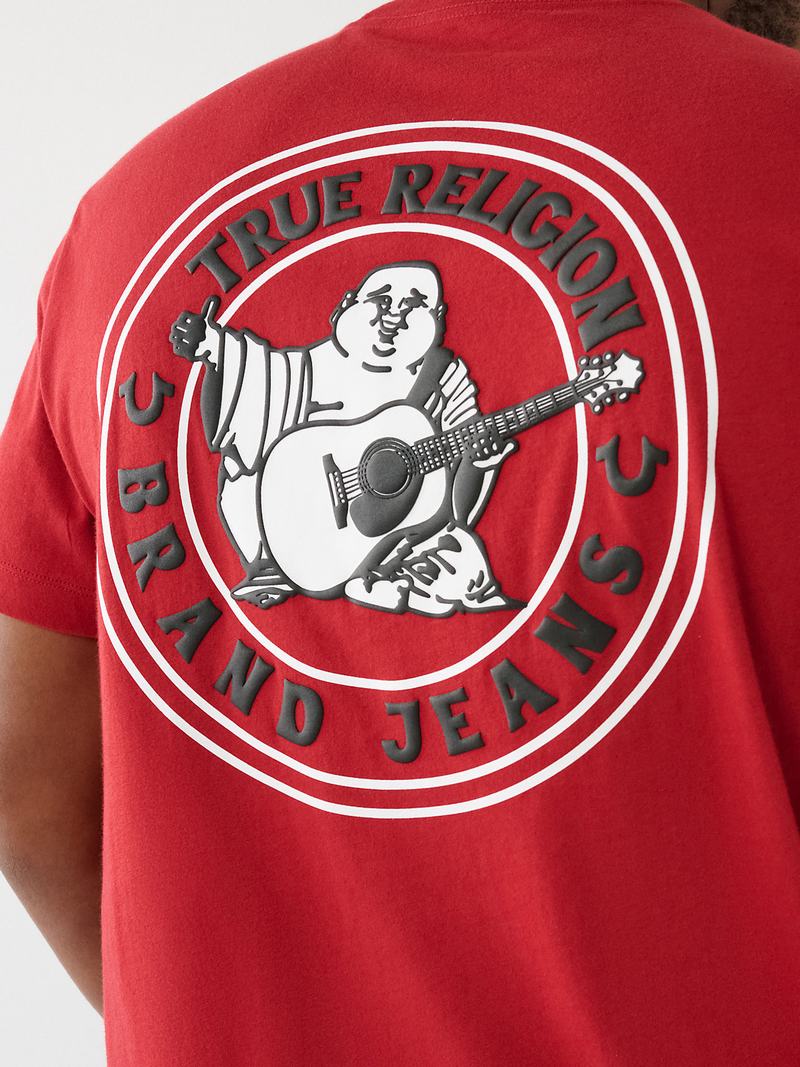 True Religion Buddha Logo T-Shirts Herren Rot | 86743BMFW