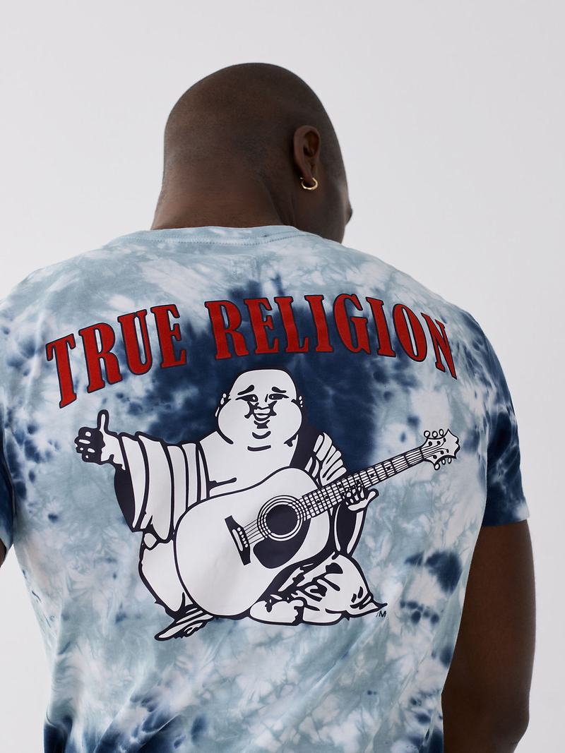 True Religion Buddha Logo T-Shirts Herren Königsblau Blau | 35486ZKFX