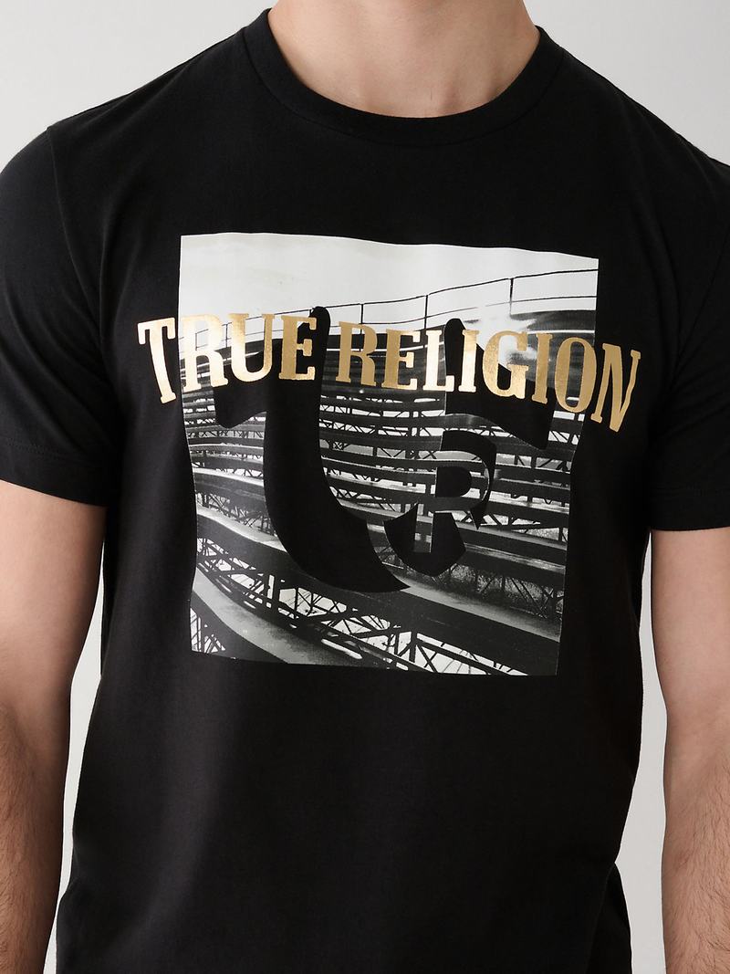 True Religion True Graphic T-Shirts Herren Schwarz | 19364FXSZ
