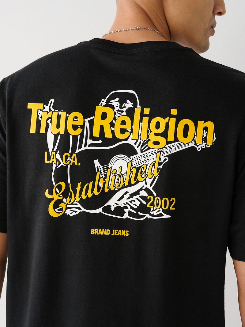 True Religion Buddha Logo T-Shirts Herren Schwarz | 83045VNTH