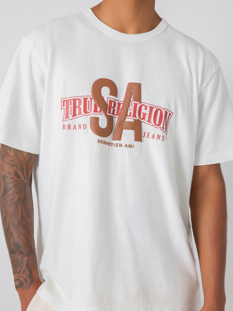 True Religion Sebastien Ami X Collaboration T-Shirts Herren Weiß | 42561VACX