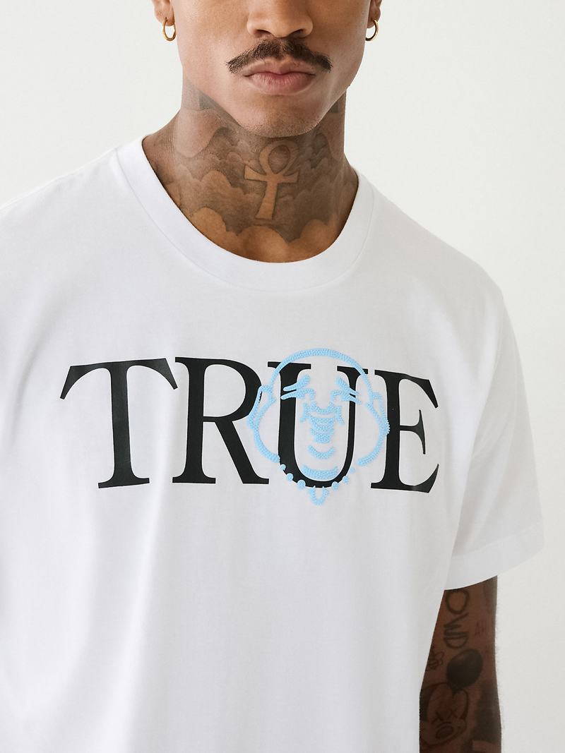 True Religion True Buddha Logo T-Shirts Herren Weiß | 09156WIBJ