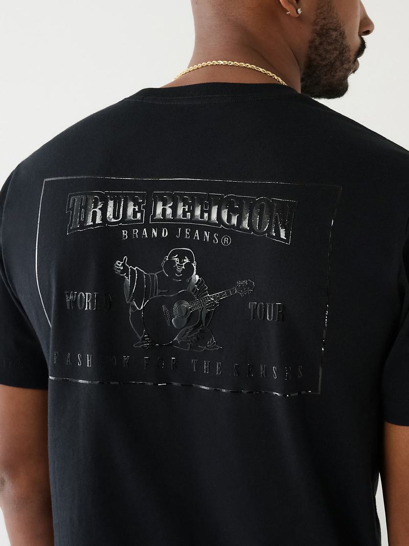 True Religion Buddha Logo T-Shirts Herren Schwarz | 71584OVQD