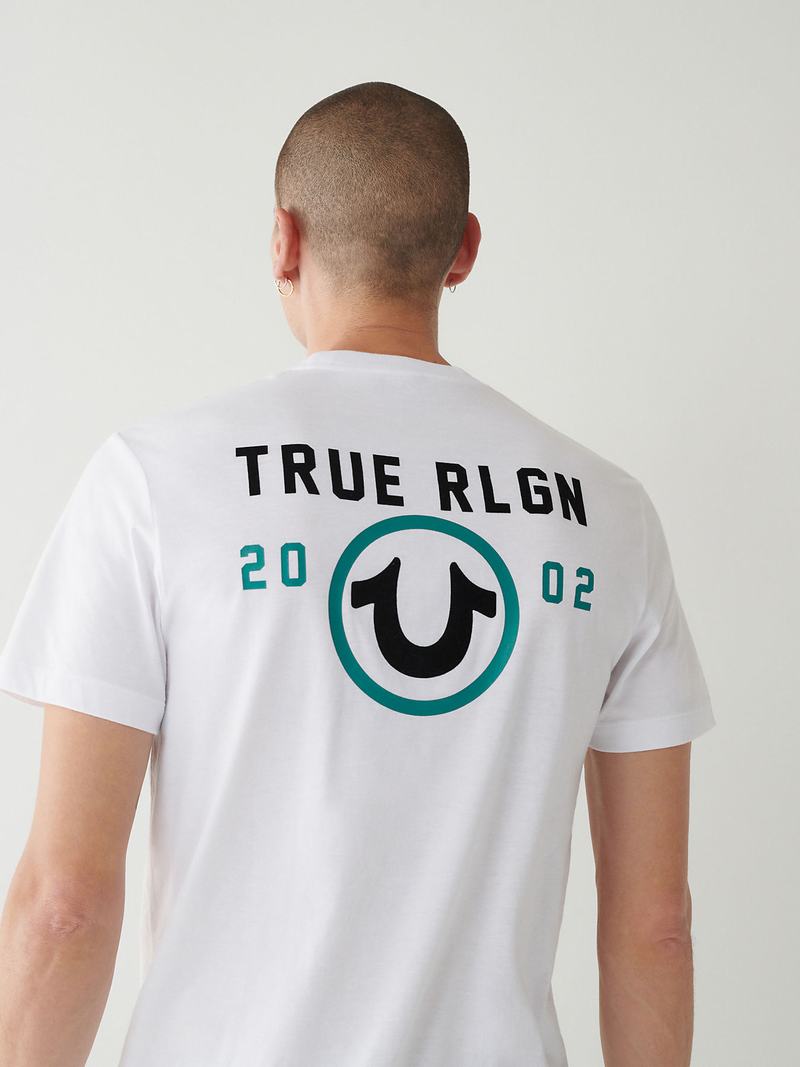 True Religion True Logo T-Shirts Herren Weiß | 50623ZJMF
