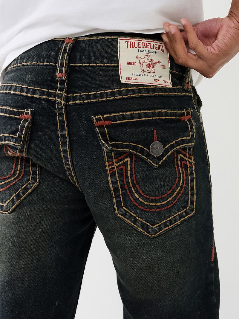 True Religion Ricky Super T Straight Jeans Herren Dunkelwaschen | 96407MXSK