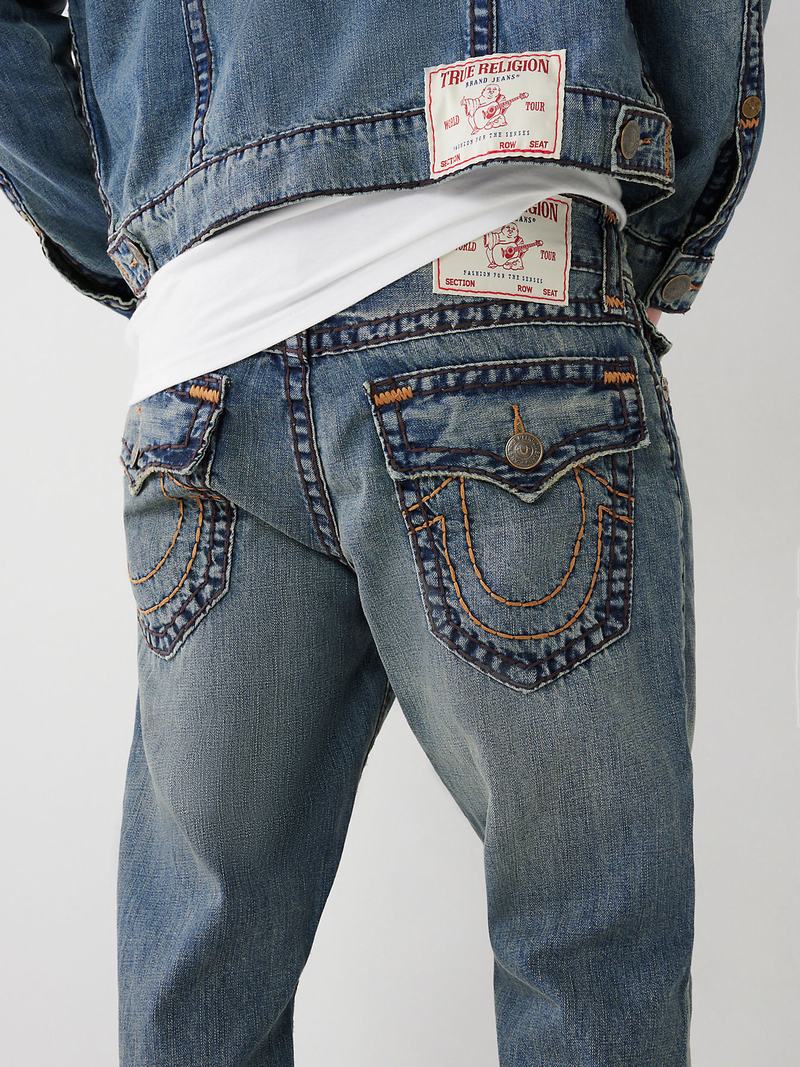 True Religion Ricky Gerade Super T Jeans Herren Waschen | 05397EGFW