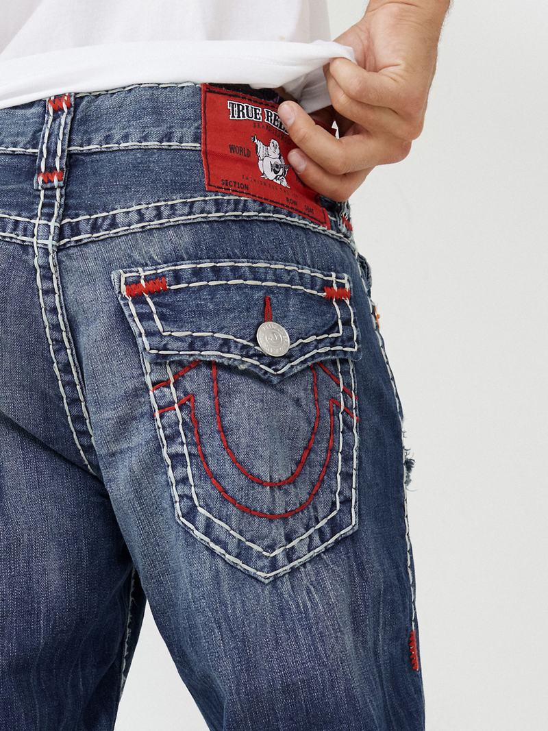 True Religion Ricky Vintage Gerade Super T Jeans Herren Dunkelwaschen | 18520MBIZ