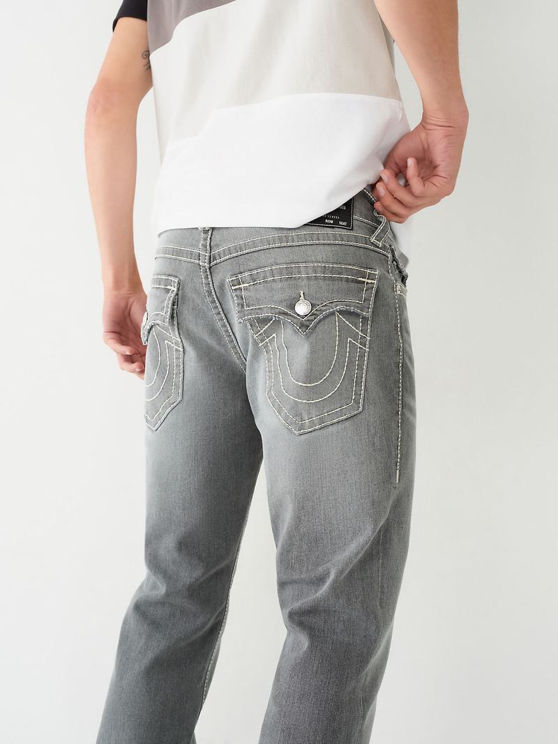 True Religion Ricky Stitch Gerade Big T Jeans Herren Grau Waschen | 42830NQBO