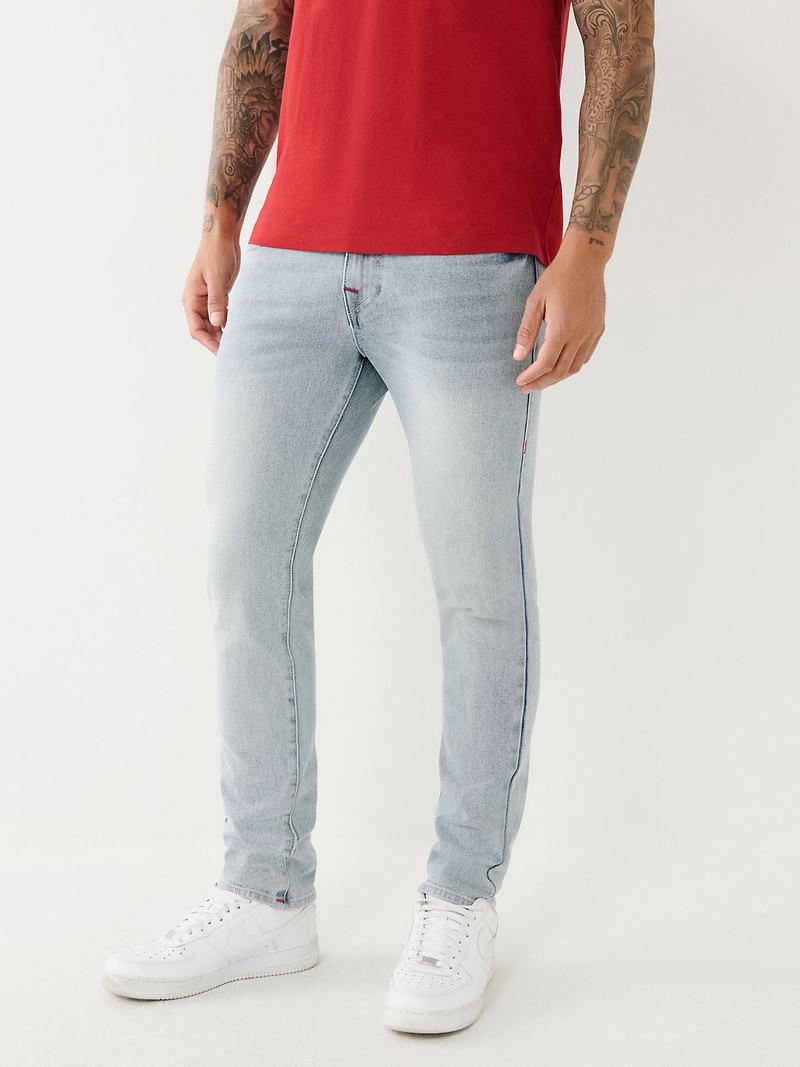 True Religion Rocco Single Needle Skinny Jeans Herren Hellblau | 89476MLTR
