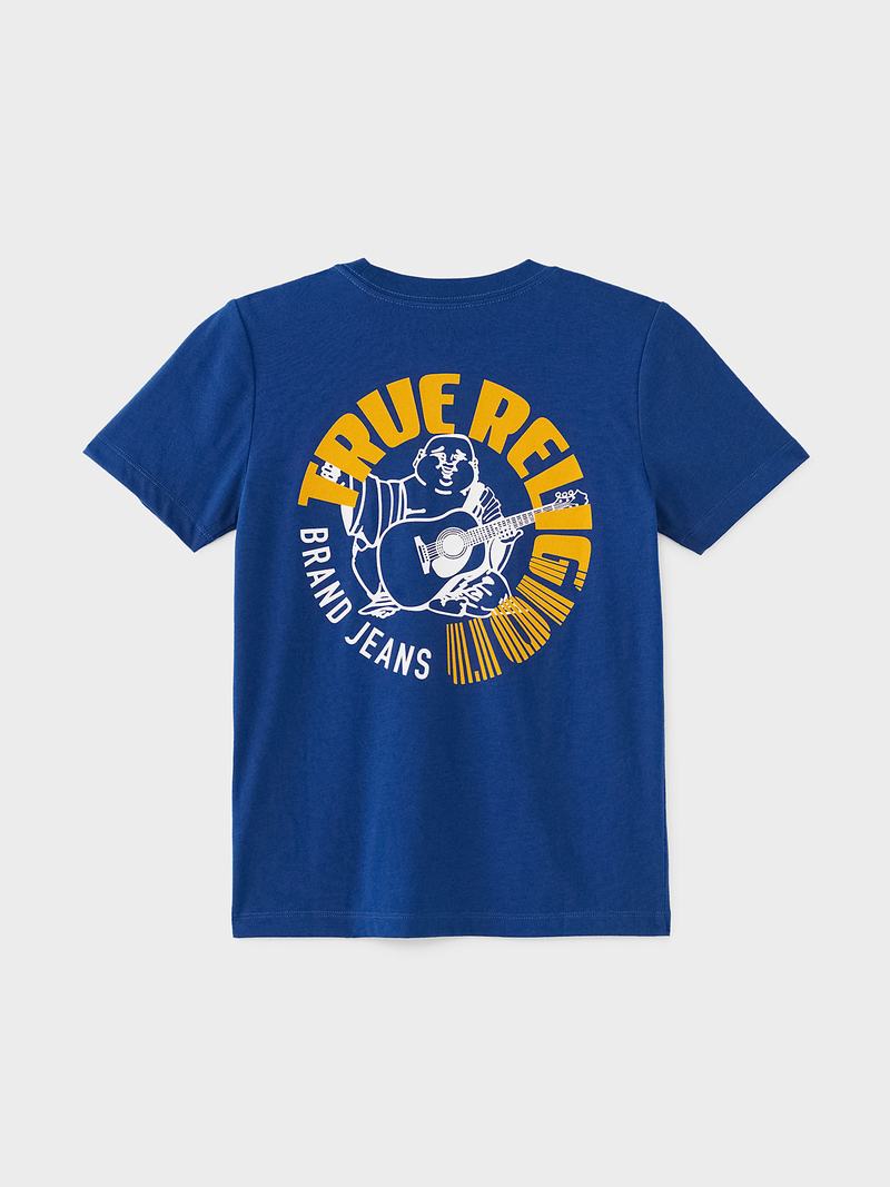 True Religion Circle Trbj Seal T-Shirts Kinder Blau | 91304JKOD