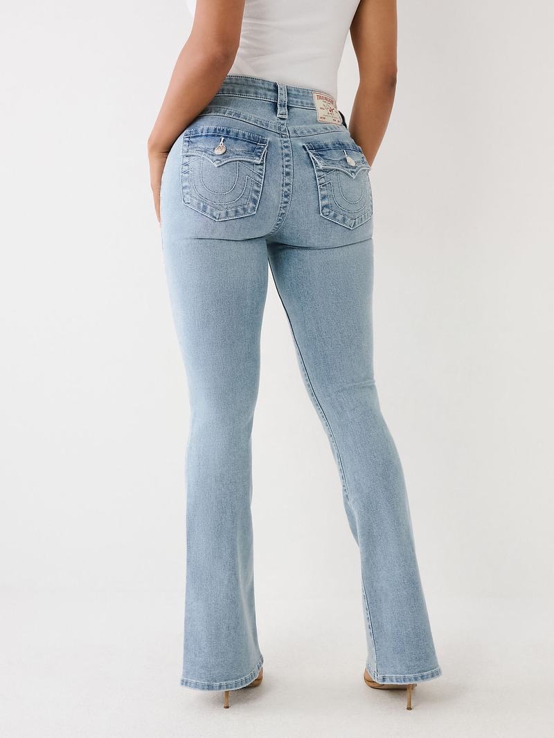 True Religion Becca Bootcut Jeans Damen Blau | 92718SLQF