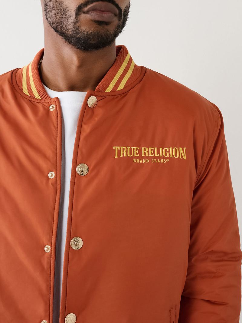 True Religion Arched Tr Bomber Jacke Herren Orange | 82951GVNC