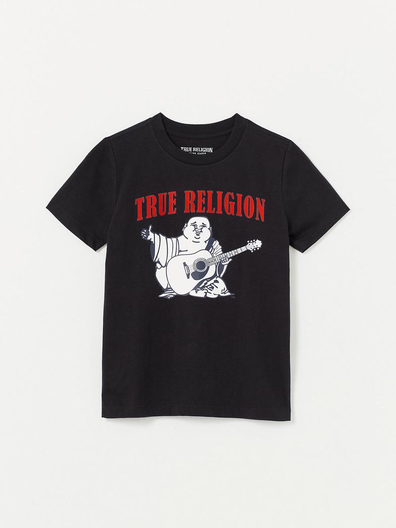 True Religion Buddha Logo T-Shirts Kinder Schwarz | 94287ORVL